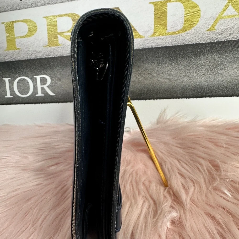 Loewe Madrid Black Leather Portfolio Attache Bag Spain RARE